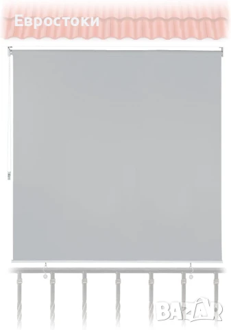 Външна вертикална тента Relaxdays, 140 x 140 см, слънцезащитена щора