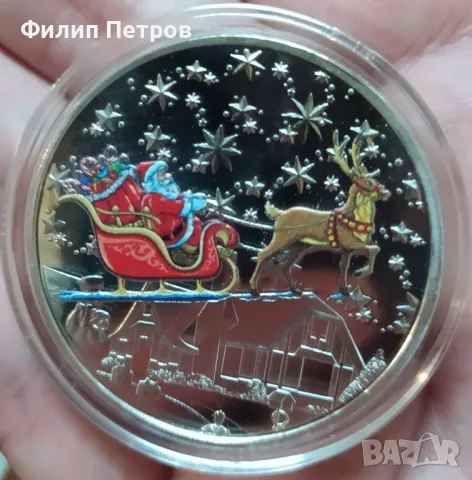 Коледно - новогодишен плакет в защитна капсула . Merry Christmas and Happy New Year, снимка 7 - Нумизматика и бонистика - 48410611