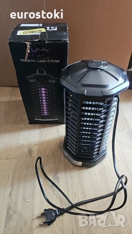 Електрически убиец на насекоми Meoligr, 2 в 1, UV лампа за комари 4200 V с LED светлина, безвкусен , снимка 7 - Градинска техника - 51091620