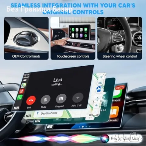 Нов Мини Безжичен CarPlay за iPhone Авто Свързване в Секунди Айфон кола, снимка 7 - Аксесоари за Apple - 47581037