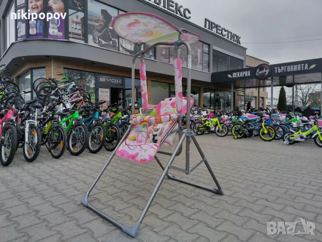 MONI Градинска люлка със сенник FUNNY розов, снимка 1