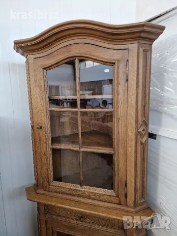 Масивна Ъглова Витрина -внос от Германия! , снимка 2 - Секции и витрини - 50188382