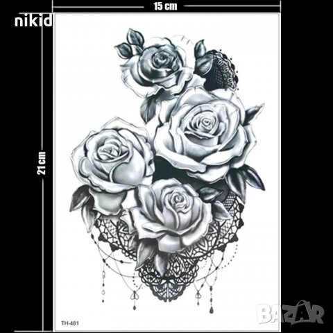  рози Временни татоси tattoo татуйровка временна татуировка татос татус Tattoo, снимка 6 - Други - 33512493
