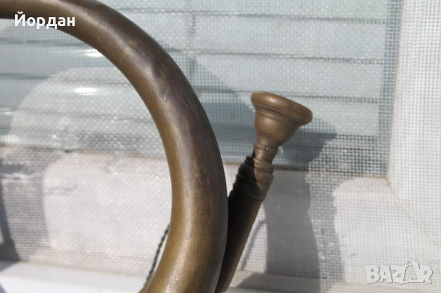 Стара военна месингова ловна тръба, снимка 5 - Антикварни и старинни предмети - 44911210