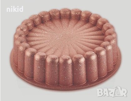 Кръгла с борд Гранитна форма за печене кейк кекс сладкиш гранит биогранит, снимка 3 - Форми - 37793788