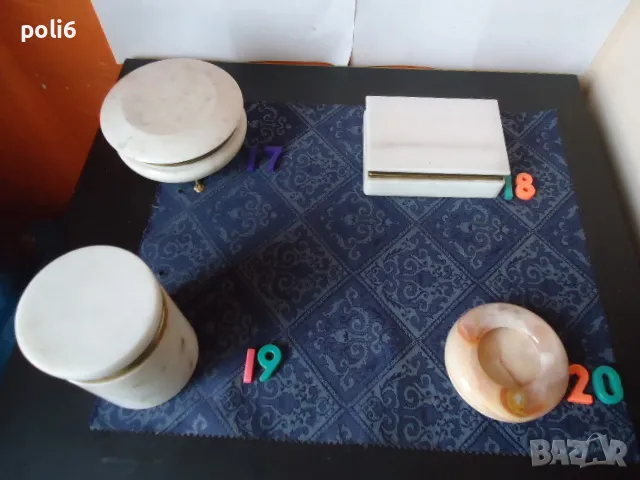 мраморна кутия за бижута, мраморен пепелник, снимка 9 - Други - 23291354