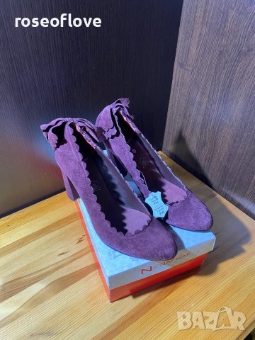 Naf Naf нови дамски велурени обувки с кутия, снимка 1