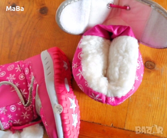 Детски ЗИМНИ БОТУШКИ/АПРЕСКИ, розови /№№ 27, 28; 17.5 и 18см/, снимка 2 - Детски боти и ботуши - 52467878