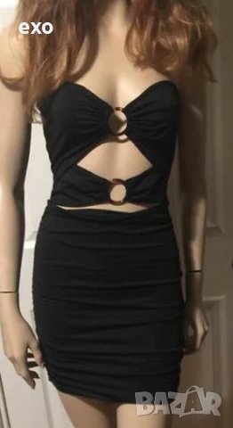 Мини черна рокля, Секси рокля, Къса черна рокля, снимка 2 - Рокли - 43272260