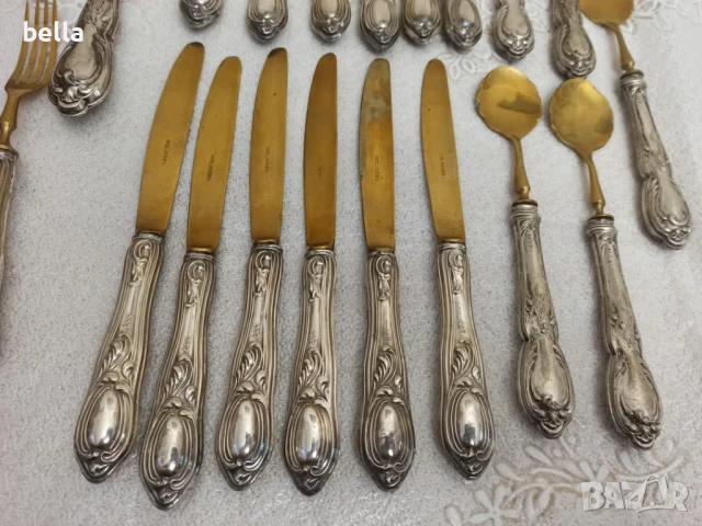 Сребърни стари прибори Солинген комплект , снимка 2 - Антикварни и старинни предмети - 50576022