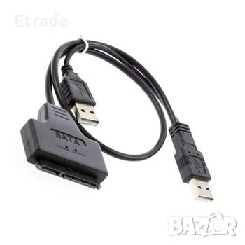 USB КАБЕЛ ЗА ВРЪЗКА КЪМ ТВЪРД ДИСК 2.5" SATA HDD / SSD, снимка 2 - Кабели и адаптери - 22132526
