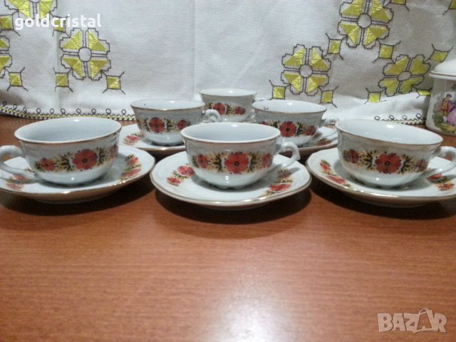 Стар български порцелан чашки за кафе барок , снимка 9 - Антикварни и старинни предмети - 42963030