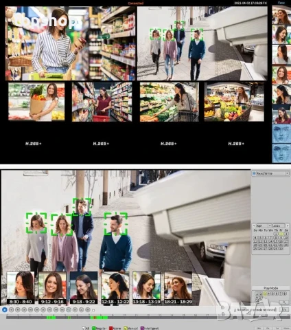 Чисто нов, тестван Xenocam 4 канала PoE NVR 5MP H.265 мрежов видеорекордер Поддържа до 4 IPcam..., снимка 2 - Комплекти за видеонаблюдение - 50493310