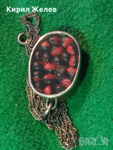 СТАР СРЕБЪРЕН МЕДАЛЬОН Със ЗЪРНА на Ormosia coccinea / wayruru За КЪСМЕТ с ВЕРИЖКА СРЕБРО 925 29143, снимка 18 - Антикварни и старинни предмети - 49866130