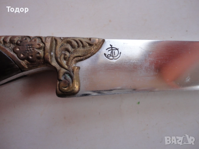 Ловен нож каракулак на Бай Добри с кания , снимка 2 - Ножове - 52825711