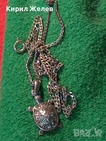 ФИГУРАЛЕН СКЪПОЦЕНЕН СРЕБЪРЕН МЕДАЛЬОН КОСТЕНУРКА СРЕБЪРНА ВЕРИЖКА КОЛИЕ РОДИРАНО СРЕБРО 925 47539, снимка 17 - Колиета, медальони, синджири - 49606084