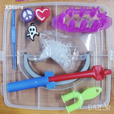 Пластмасов куфар с ластички, 4500 бр в комплекта, снимка 2 - Аксесоари за коса - 52594910