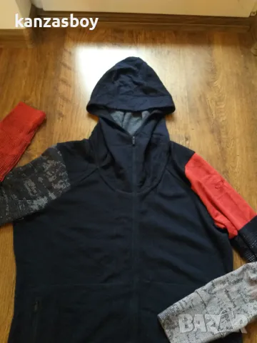 icebreaker Long Sleeve Zip Jacket - дамско мерино горнище ХЛ КАТО НОВО, снимка 2 - Спортни екипи - 48071675