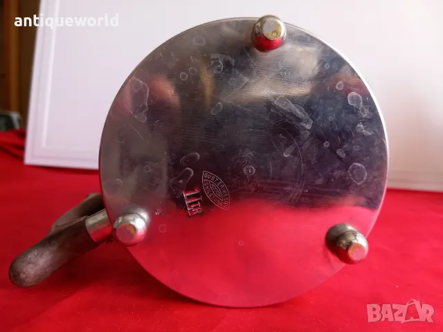 Стара Посребрена Кана , Чайник с Монограм, снимка 6 - Антикварни и старинни предмети - 49855940