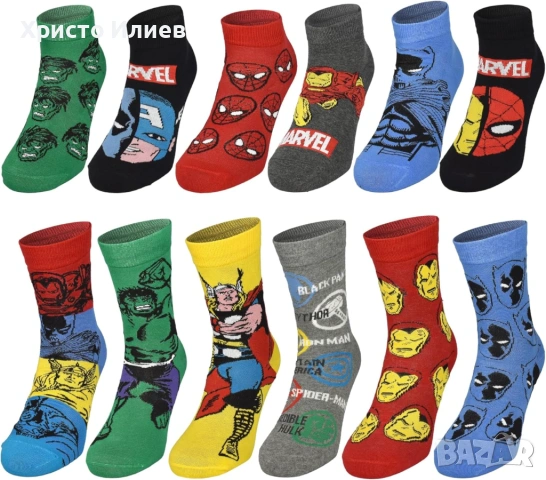 Коледен календар Мъжки чорапи Marvel Адвент календар 12 чифта, снимка 3 - Коледни подаръци - 53490710