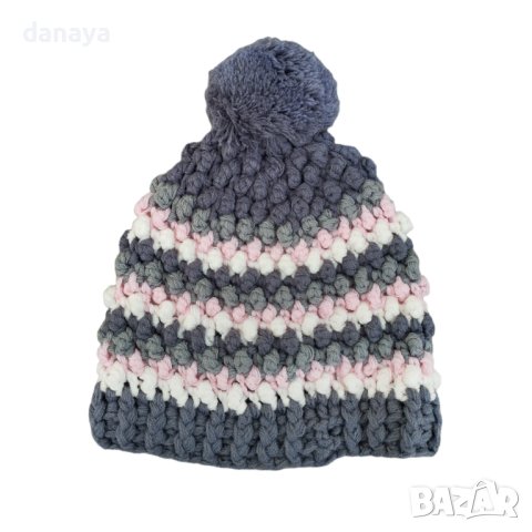 3313 Дамска плетена зимна шапка, снимка 4 - Шапки - 42959177
