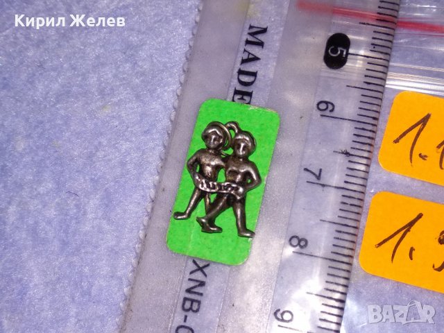 СТАР Сребърен ЗОДИАКАЛЕН АРТ МЕДАЛЬОН ЗОДИЯ БЛИЗНАЦИ СРЕБРО 800 ФИГУРАЛЕН АСТРОЛОГИЧЕН ПЕНДАНТ 25427, снимка 4 - Антикварни и старинни предмети - 39319673