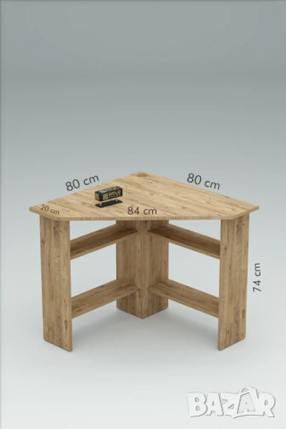 Ъглово бюро за компютър / Малко ъглово бюро / Ъглово офис бюро, снимка 7 - Бюра - 52209189