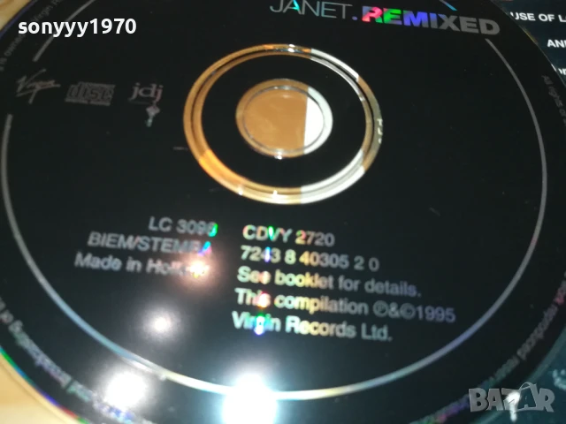JANET.REMIXED CD-ВНОС GERMANY 0907251919, снимка 9 - CD дискове - 50966242