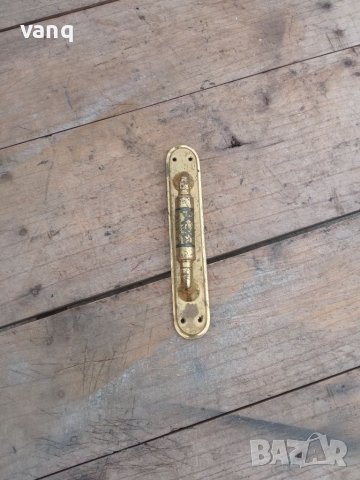 стари месингови дръжки за врата с шилд, снимка 6 - Други ценни предмети - 38375309