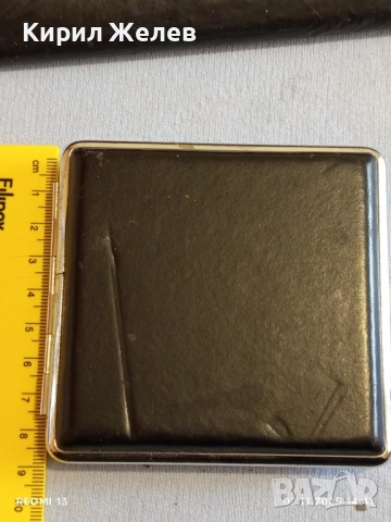 Стара метална табакера с кожа KING за КОЛЕКЦИЯ ДЕКОРАЦИЯ 48948, снимка 6 - Други ценни предмети - 52263847