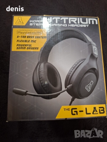 Слушалки за компютър G-Lab Korp, съвместим компютър, PS4, Xboxone, черни