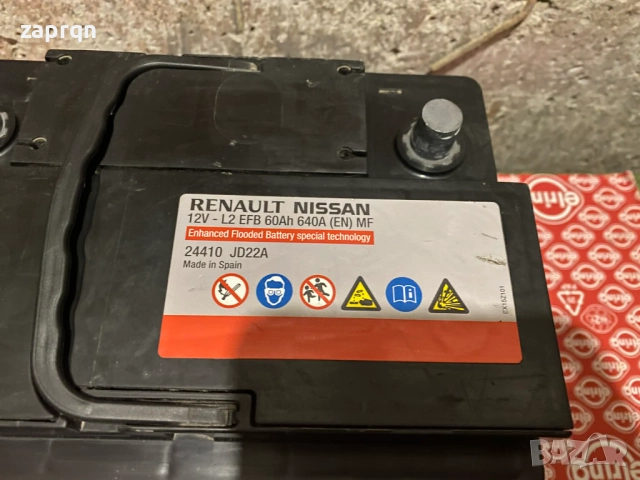 Почти нов акумулатор 60 амп/ч 640 А EFB оригинален с гаранция усилен стартов, снимка 4 - Части - 52701790