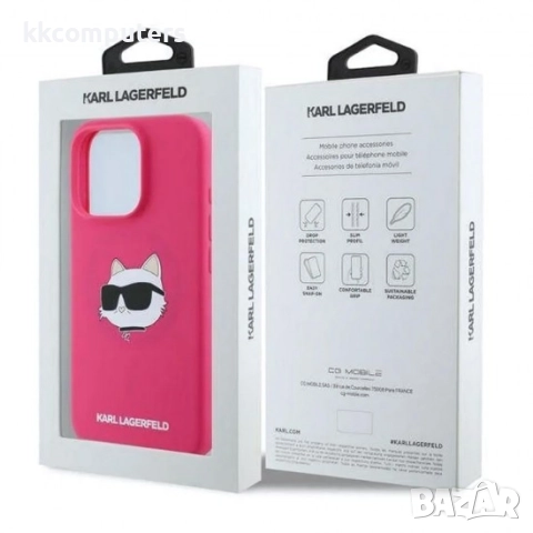 Оригинален кейс Karl Lagerfeld Silicone Choupette Head MagSafe и Протектор За iPhone 16 Pro (6.3), Т, снимка 4 - Калъфи, кейсове - 51961803