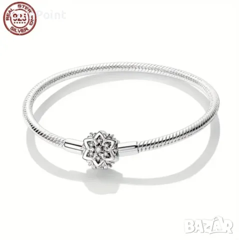 Сребърна гривна за талисмани Пандора 