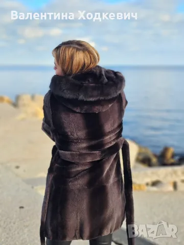 Голяма отстъпка Шикозно палто от бобър с норка , снимка 15 - Палта, манта - 44596428