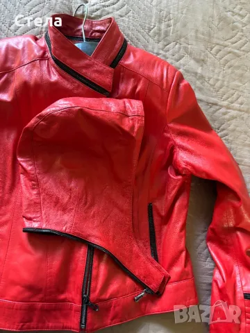 Якета от Естесвена кожа Червено -130 лв Сиво 110, снимка 5 - Якета - 50195304