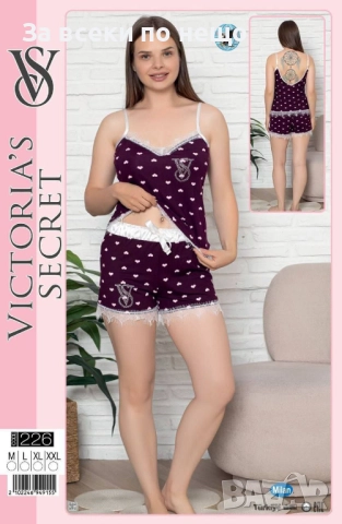 Victoria’s Secret Дамска Лятна Пижама Виктория Сикрет - Налични Различни Цветове Код E1116, снимка 3 - Пижами - 52658202