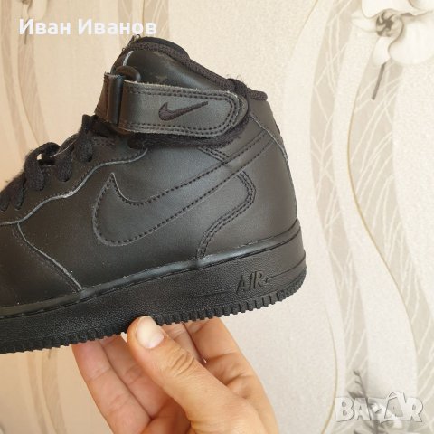 оригинални  кецове  (маратонки ) NIKE AIR FORCE 1 MID (GS)  номер 38-38,5, снимка 16 - Кецове - 38429752
