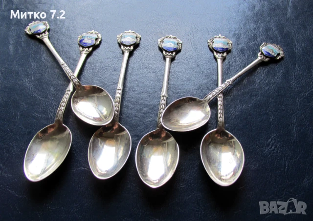 Комплект турски сребърни лъжички, снимка 7 - Антикварни и старинни предмети - 50858196