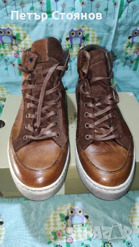 Стилни мъжки кецове от естествена кожа Pantofola d,Oro №46, снимка 2 - Кецове - 48550064