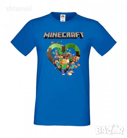 Мъжка тениска майнкрафт Minecraft 5,Minecraft,Игра,Забавление,подарък,Изненада,Рожден Ден., снимка 4 - Тениски - 36495159