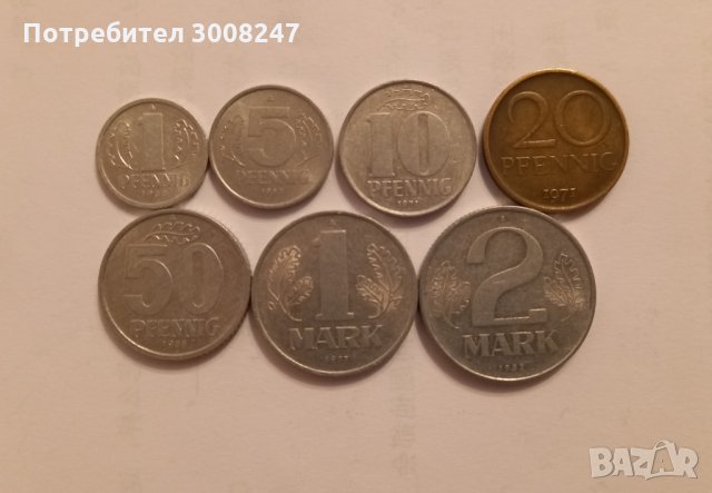 Пълен сет монети  от  Източна Германия , снимка 1 - Нумизматика и бонистика - 32923376