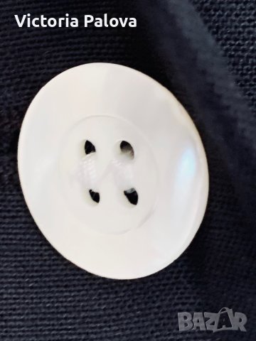 Черно ленено сако овърсайз, снимка 7 - Сака - 40453038