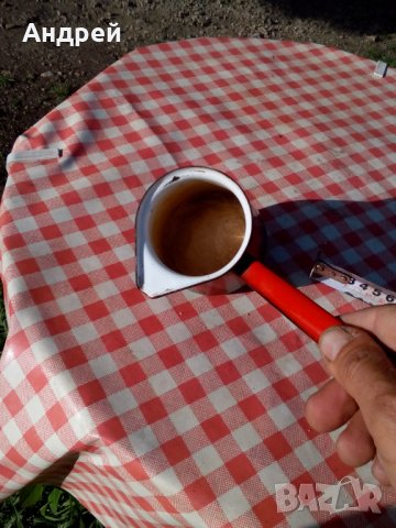 Старо емайлирано джезве #6, снимка 5 - Антикварни и старинни предмети - 29058316