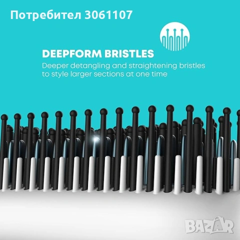 Професионална керамична четка за изправяне Revamp Progloss Deep Form, снимка 3 - Други - 53377938