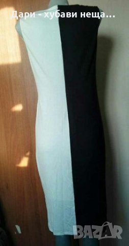 Черно бяла рокля от меко трико🌹👗M, L🌹👗арт.4105, снимка 3 - Рокли - 33318111