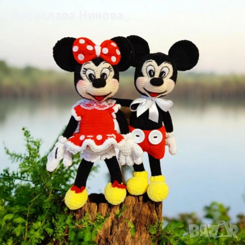 Мики и Мини Маус-45см, ръчна изработка, снимка 16 - Плюшени играчки - 48151712