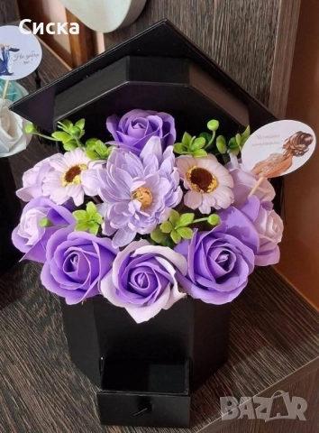 Тематични букети със 11 броя сапунени цветя от пластечен сапун за абитуриенти💃🏼 или абсолвенти, снимка 8 - Подаръци за жени - 49792923