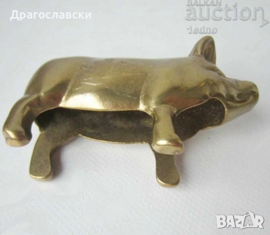 Фигури статуетки преспапие ПИЛЕ ПТИЧЕ месинг БРОНЗ МЕТАЛ ФИГУРА прасе свиня бик статуетка телец коте, снимка 6 - Други ценни предмети - 28881682