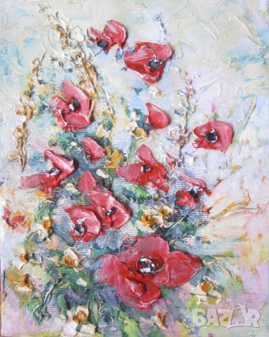 Цветя букет - Мима / Art by MiMa kartina painting oil картина __121 , снимка 1 - Картини - 27489905